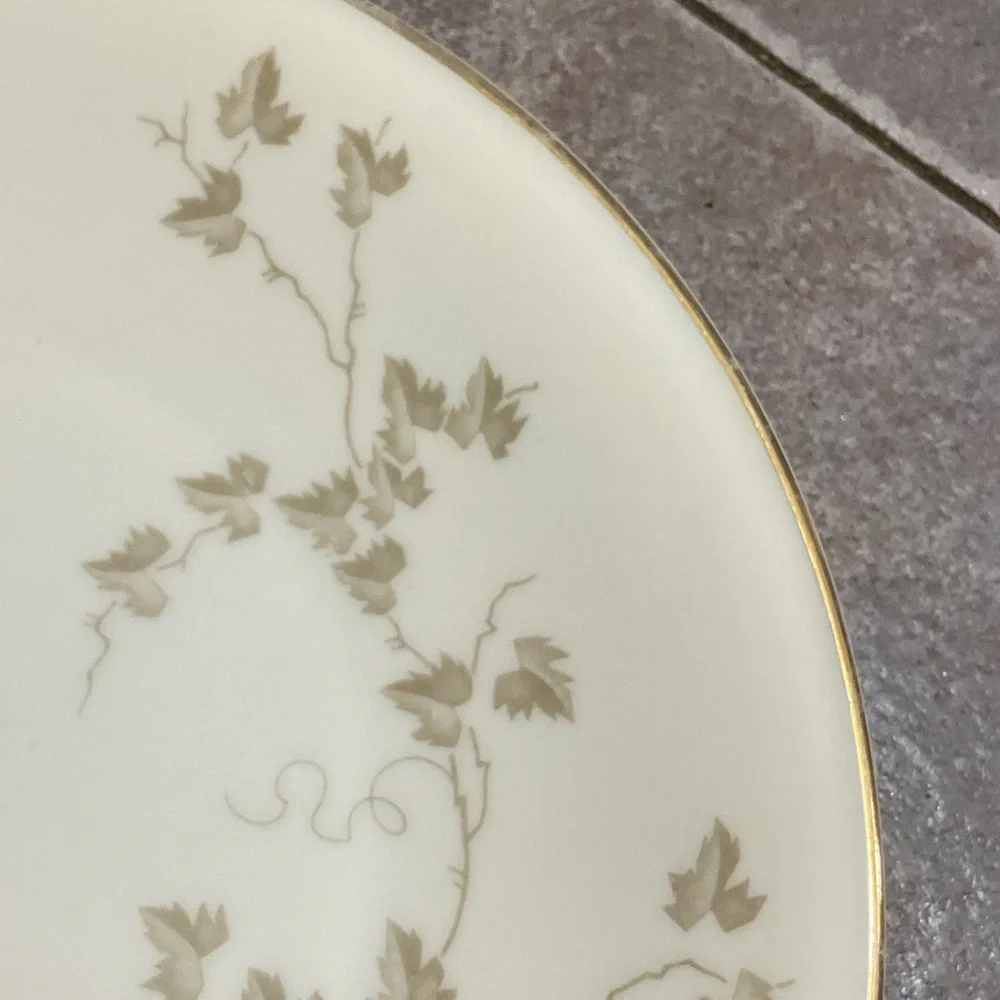 Elegant Cream and Gold Dinner Plate